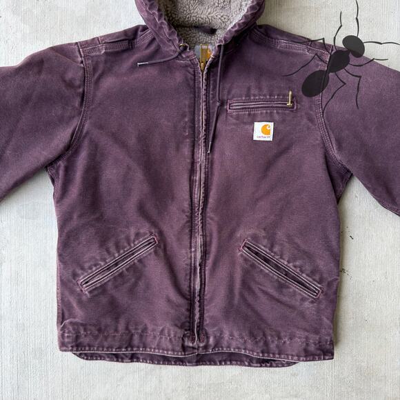 Carhartt WOMENS WJ141 DWN purple Sierra work wear jacket - Picture 3 of 9